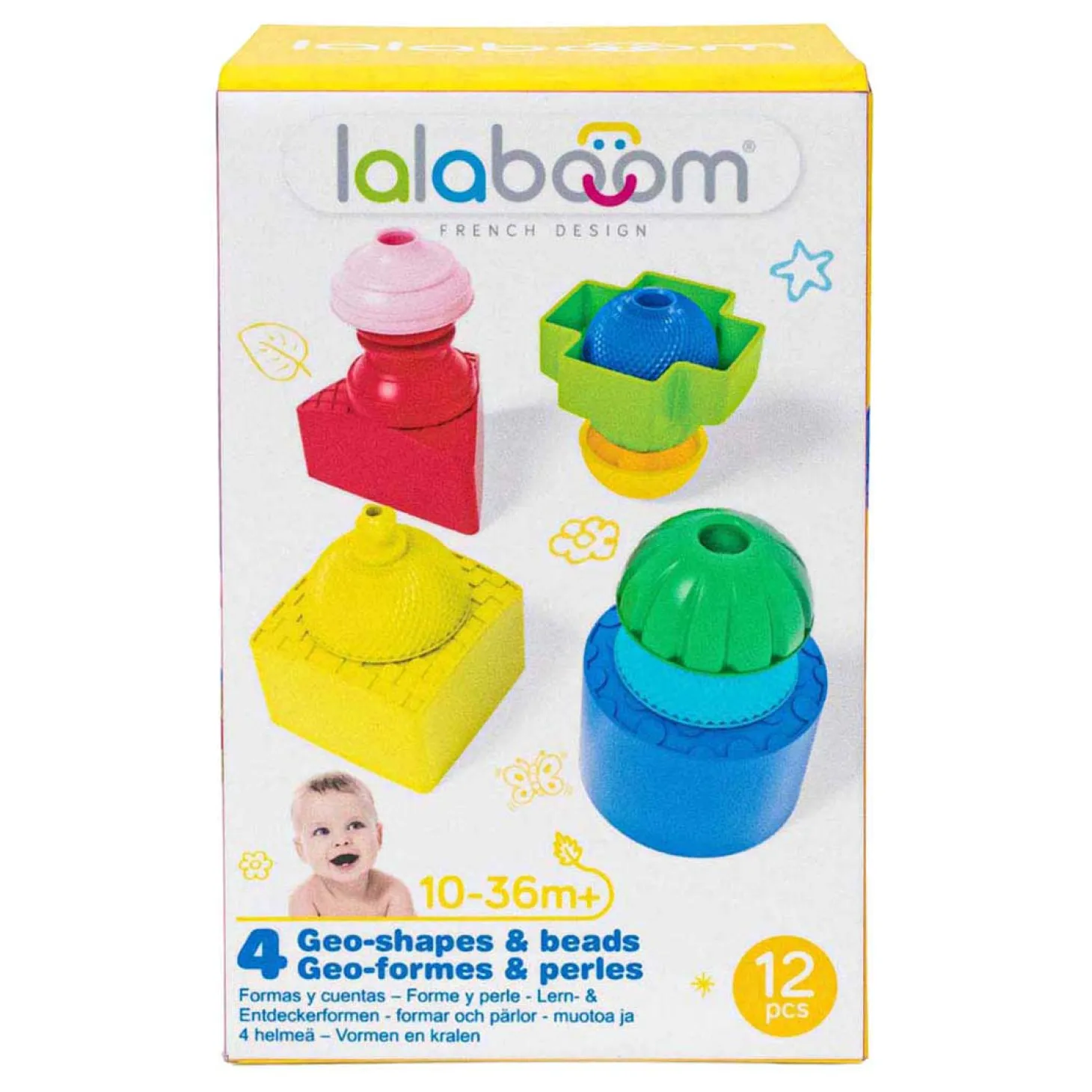 Lalaboom - Vormen en Educatieve Kralen - 12st.