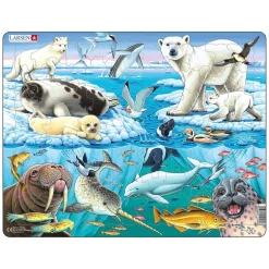 Larsen Legpuzzel Dieren - Pooldieren, 75st.