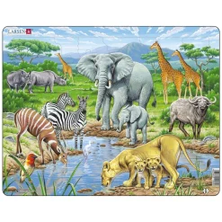Larsen Legpuzzel Dieren - Afrikaanse Savanne, 65st.