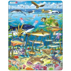 Larsen Legpuzzel Dieren - Zeedieren in de Noord-Atlantische Oceaan, 60st.
