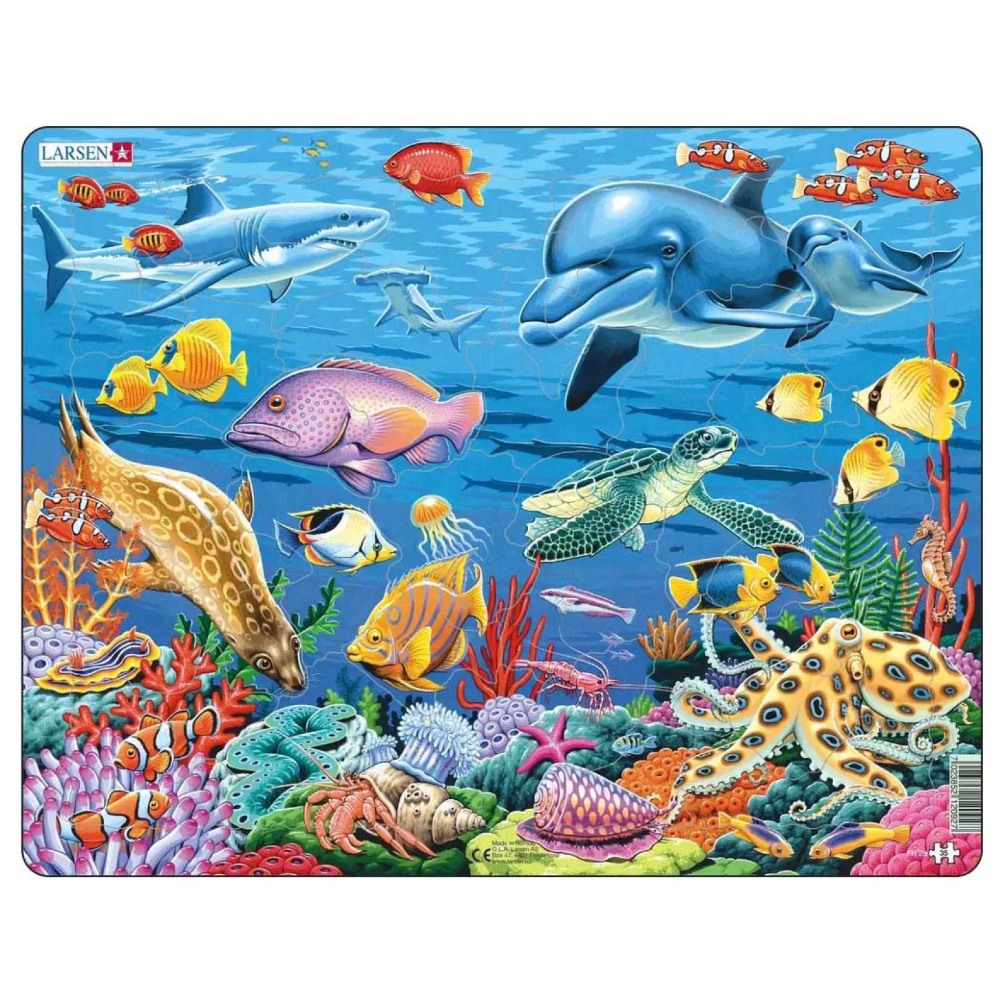Larsen Legpuzzel Dieren - Koraalrif, 35st.
