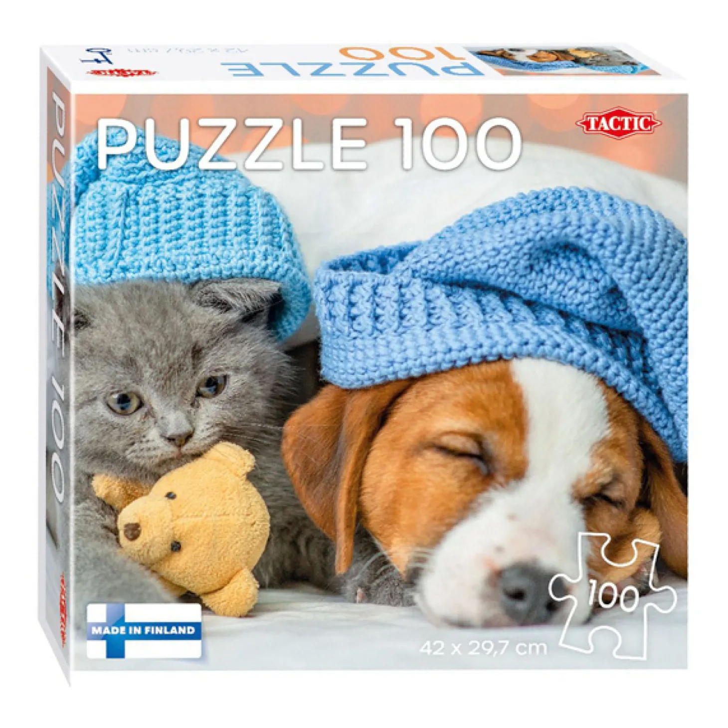 Legpuzzel Cute Kitten and Sleepy Dog, 100st.