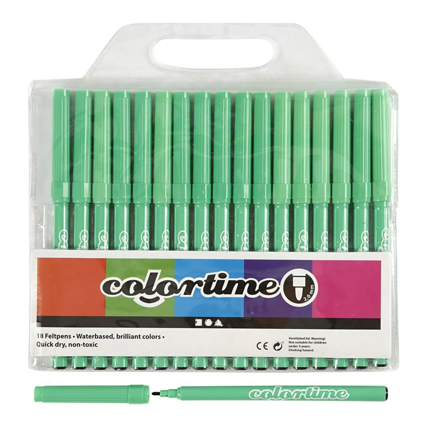 Lichtgroene Stiften, 18st.