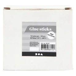 Lijmstiften Goud/Groen/Rood/Zilver, 100st.