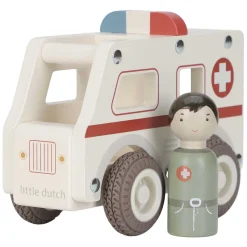 Little Dutch Houten Ambulance met Poppetje FSC