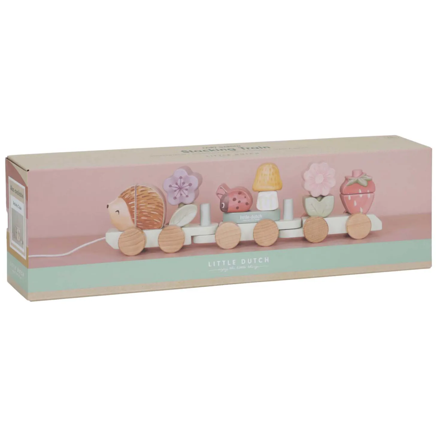 Little Dutch Houten Blokkentrein Egel Fairy Garden FSC, 15dlg.