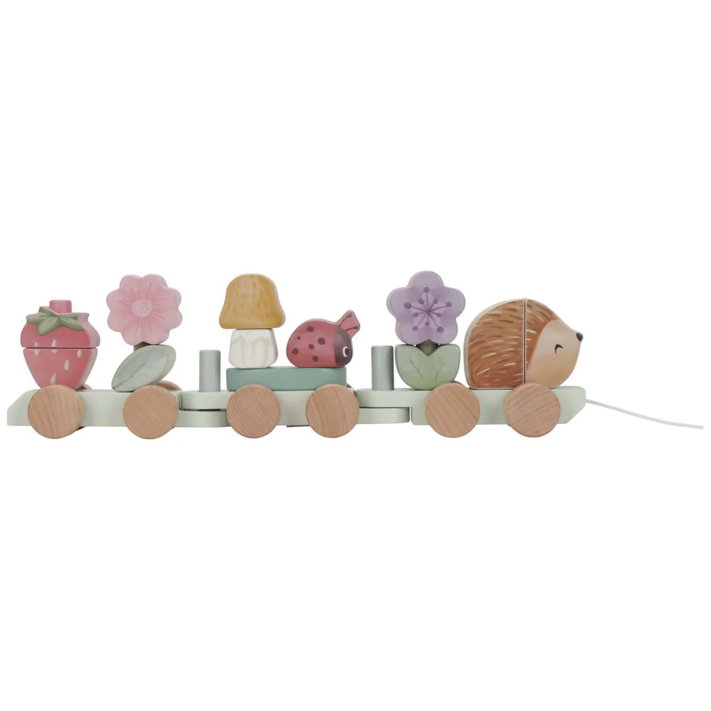 Little Dutch Houten Blokkentrein Egel Fairy Garden FSC, 15dlg.