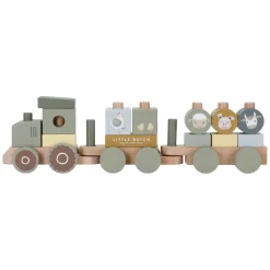 Little Dutch Houten Blokkentrein Tractor Little Farm FSC