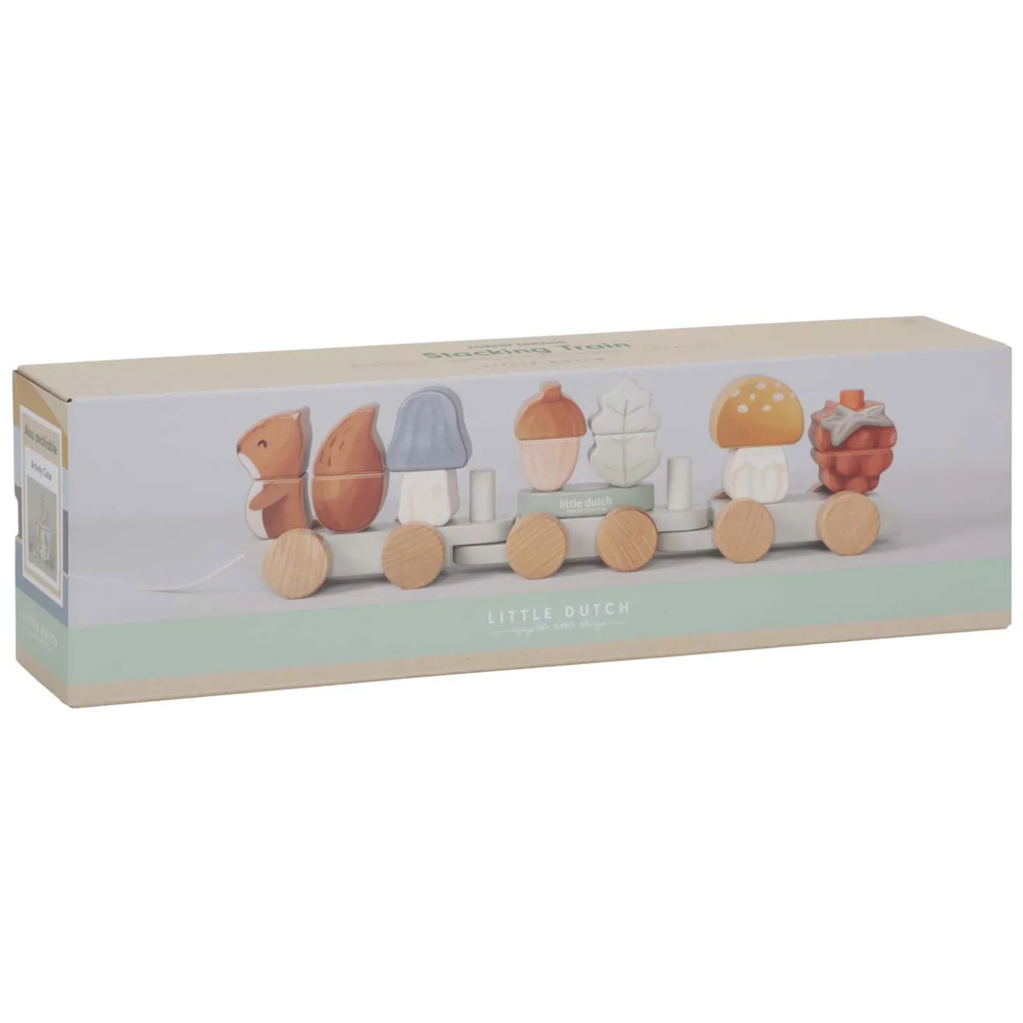 Little Dutch Houten Blokkentrein Eekhoorn Forest Friends FSC, 18dlg.