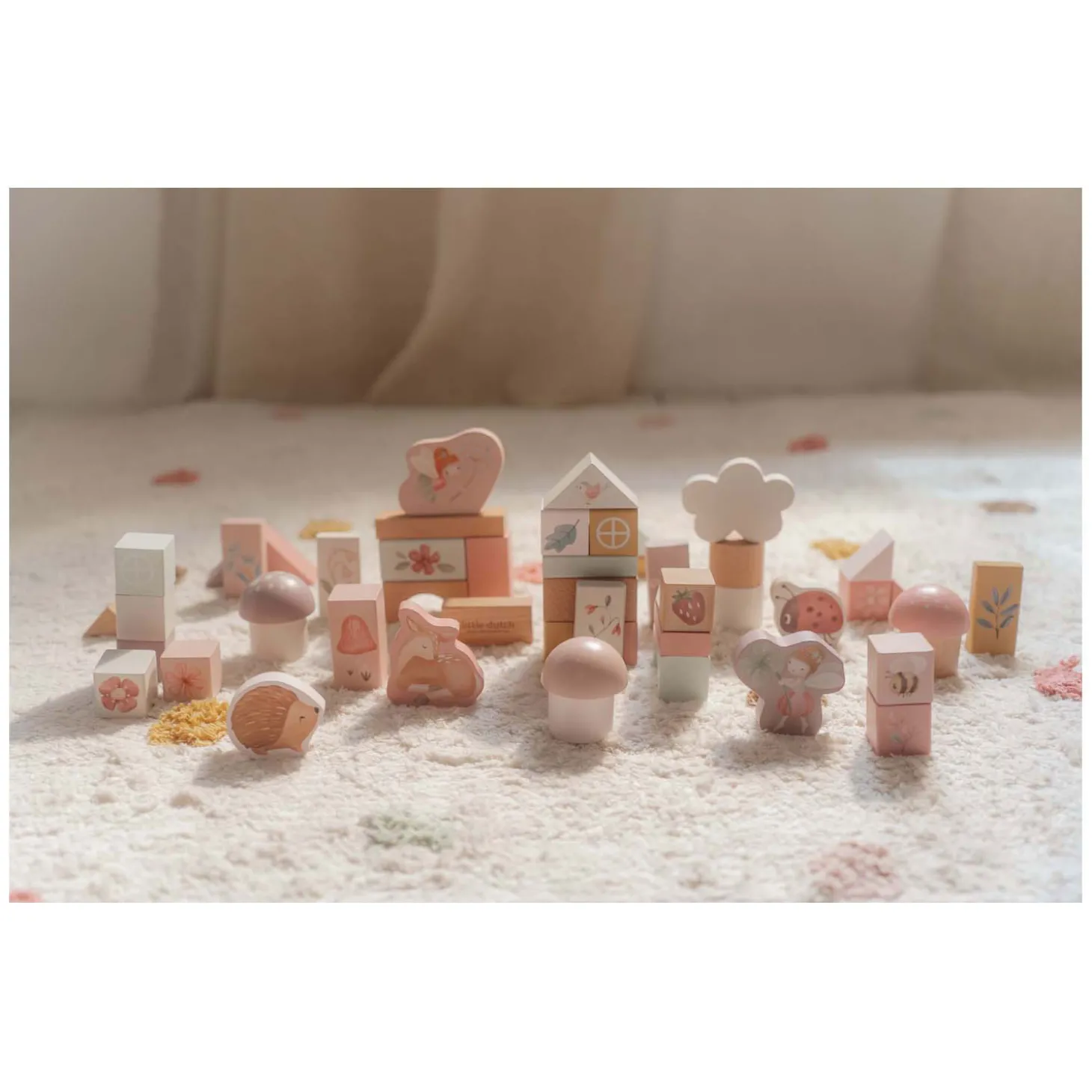 Little Dutch Houten Bouwblokken Fairy Garden FSC, 50dlg.