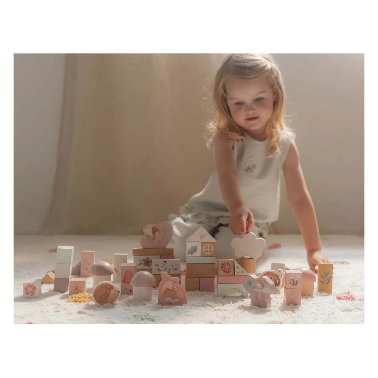 Little Dutch Houten Bouwblokken Fairy Garden FSC, 50dlg.