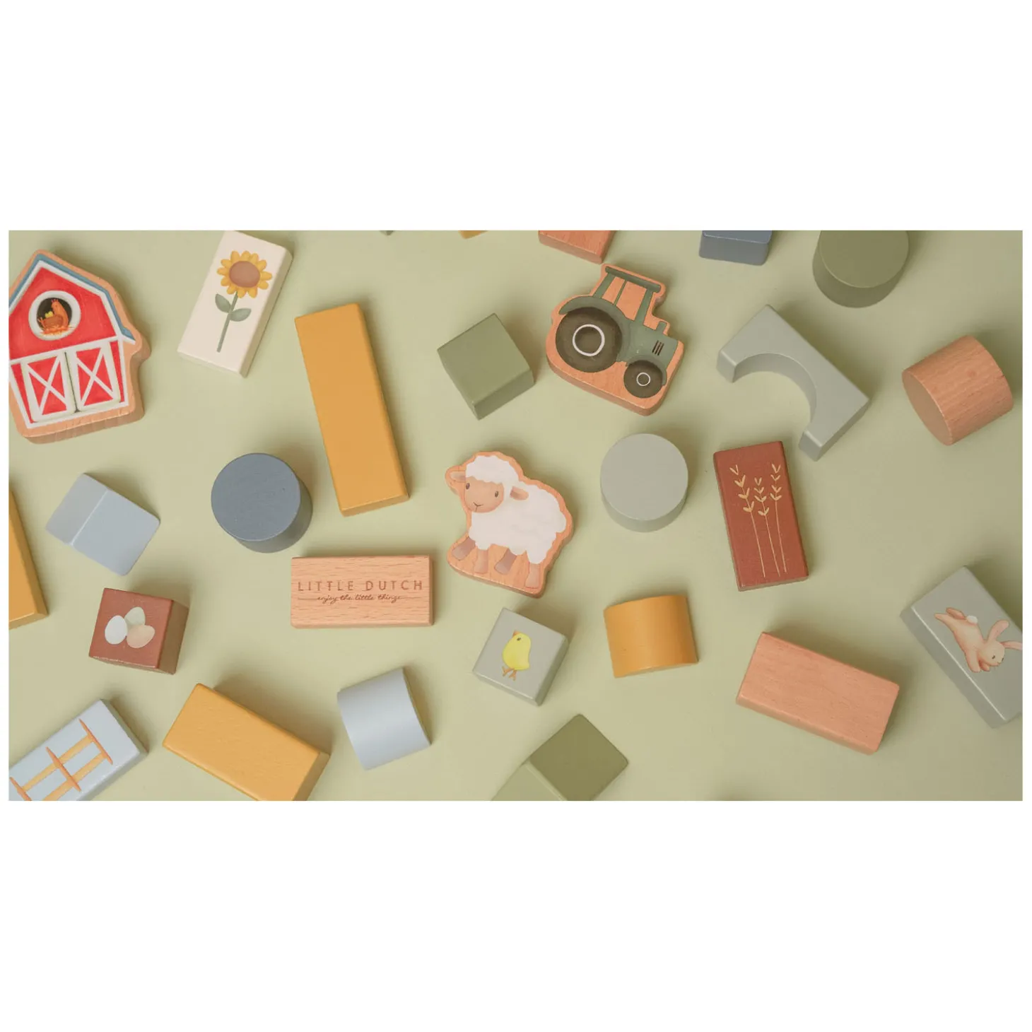 Little Dutch Houten Bouwblokken Little Farm FSC