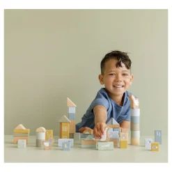 Little Dutch Houten Bouwblokken Blauw in Emmer, 50dlg.