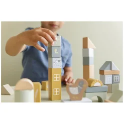 Little Dutch Houten Bouwblokken Blauw in Emmer, 50dlg.