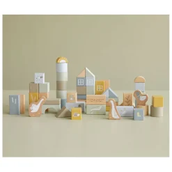 Little Dutch Houten Bouwblokken Blauw in Emmer, 50dlg.