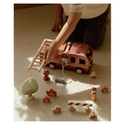 Little Dutch Houten Brandweerwagenset met Poppetje FSC