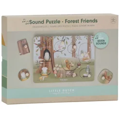 Little Dutch Houten Geluidenpuzzel Hout Forest Friends FSC, 7st.