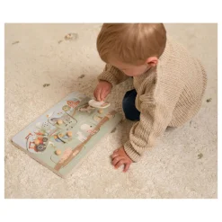 Little Dutch Houten Geluiden Noppenpuzzel Little Farm FSC, 7st.