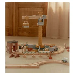 Little Dutch Houten Kraan set met Treinbaan FSC