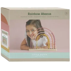 Little Dutch Houten Regenboog Telraam Roze
