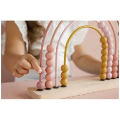 Little Dutch Houten Regenboog Telraam Roze