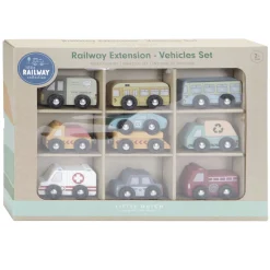 Little Dutch Houten Treinbaan Uitbreidingsset - Garage FSC