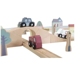 Little Dutch Houten Treinbaan Uitbreidingsset - Garage FSC