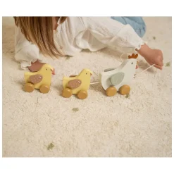 Little Dutch Houten Trekdier Kippen Little Farm FSC