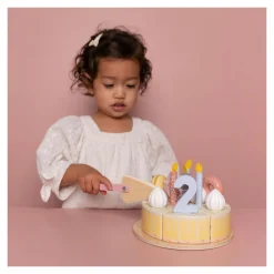 Little Dutch Houten Verjaardagstaart Roze FSC