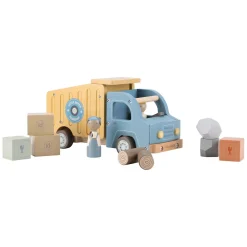 Little Dutch Houten Vuilniswagenset met Poppetje FSC