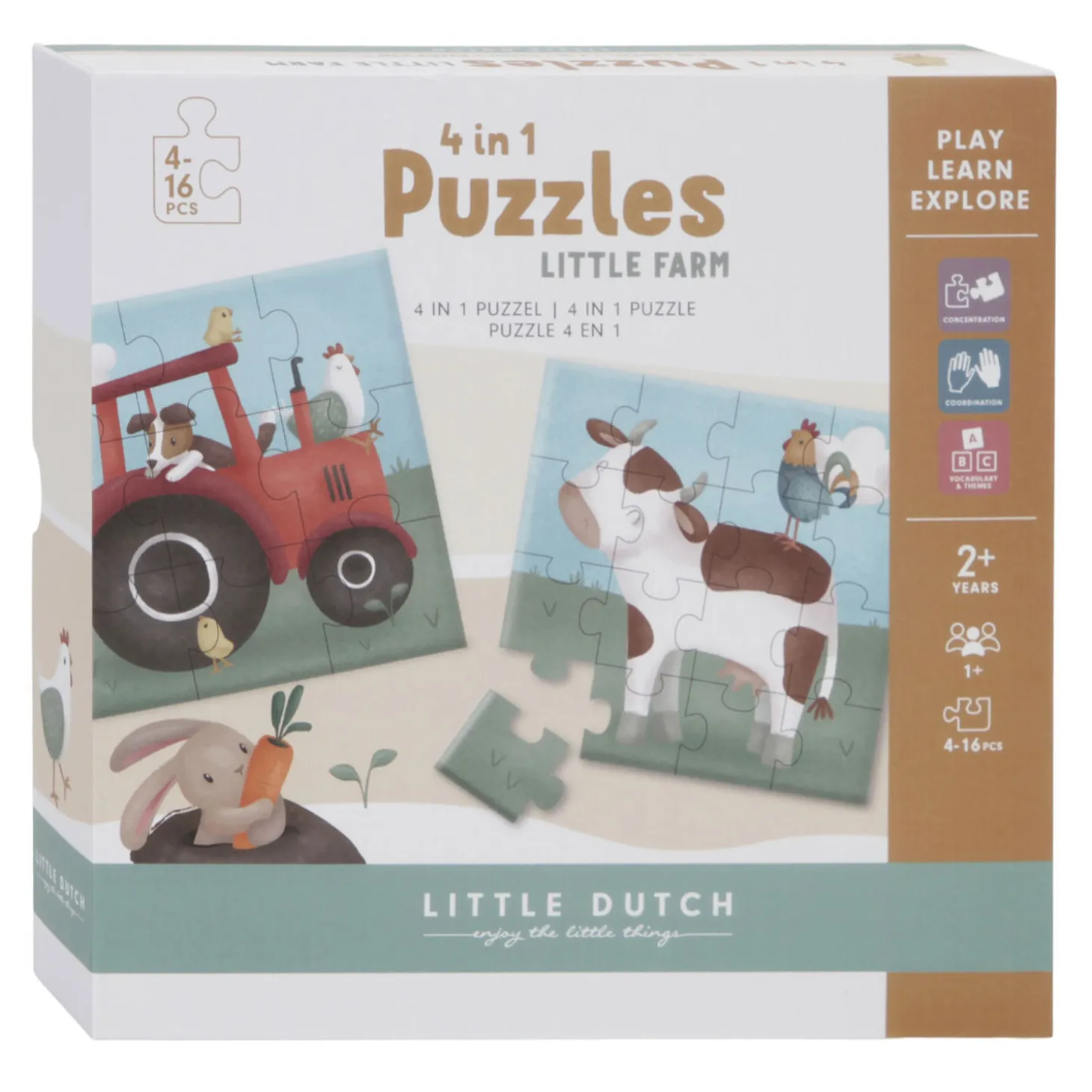 Little Dutch Legpuzzel 4in1 Little Farm FSC
