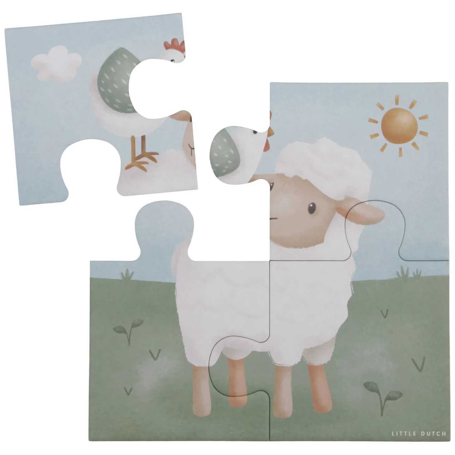 Little Dutch Legpuzzel 4in1 Little Farm FSC