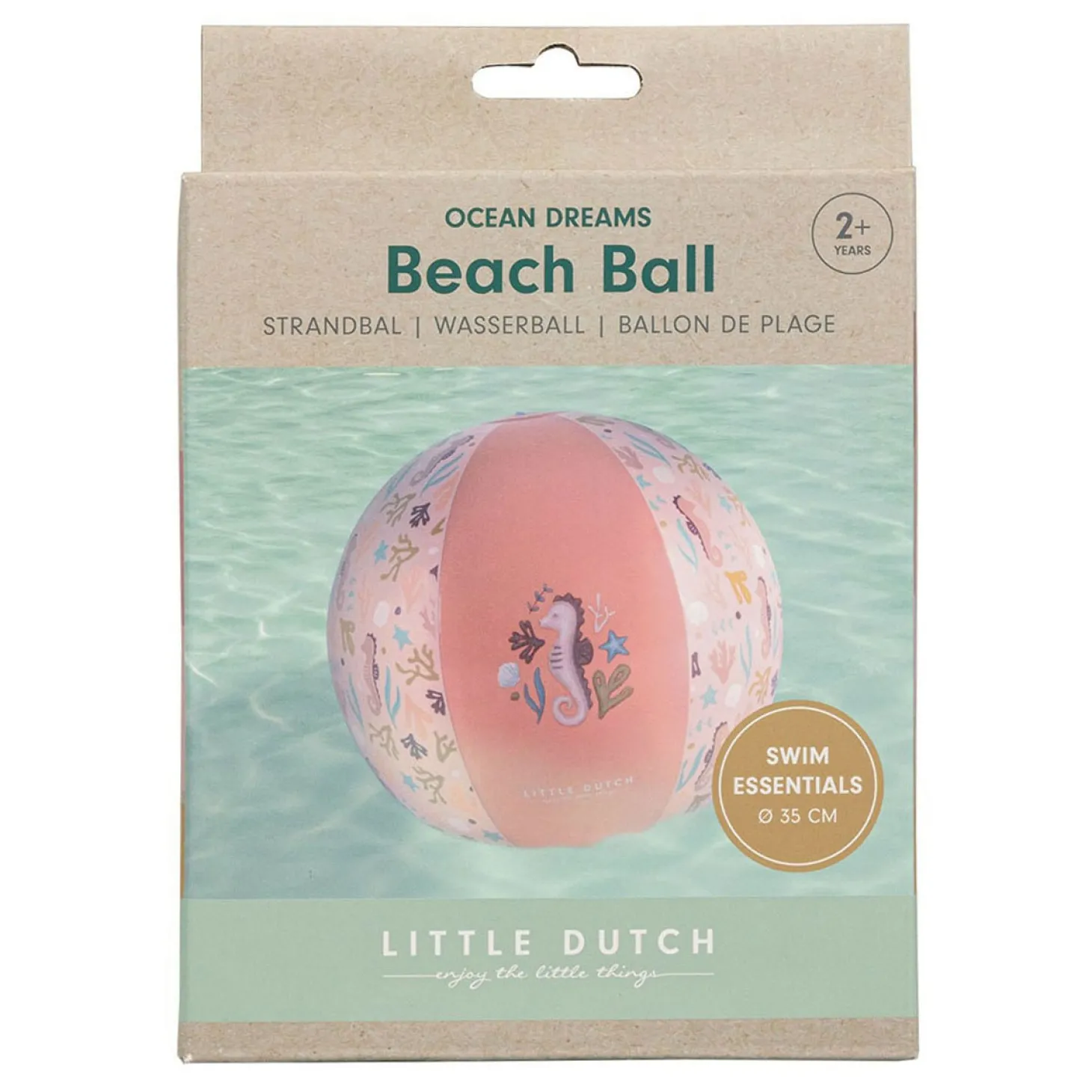 Little Dutch Ocean Dreams Strandbal Roze, 35cm