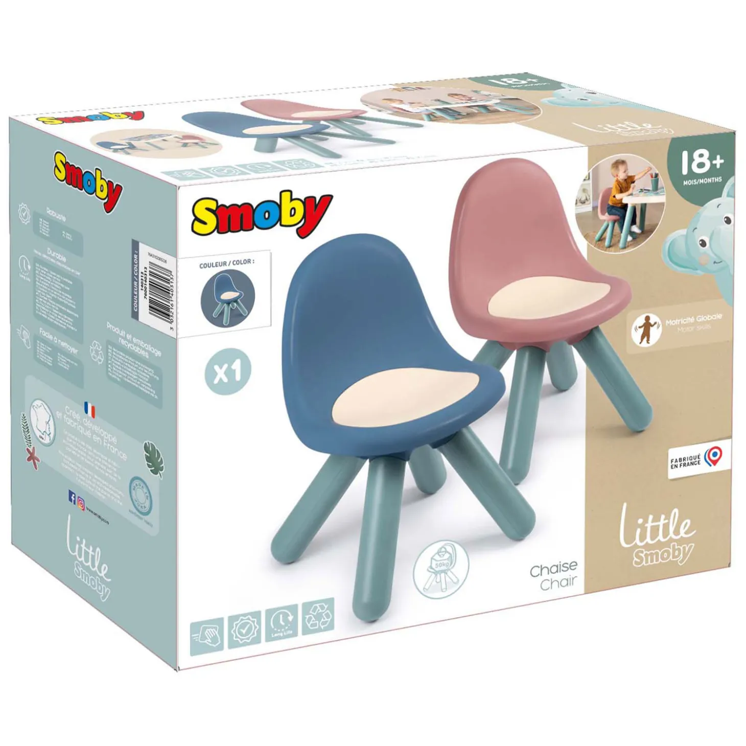 Little Smoby Blauwe Kinderstoel