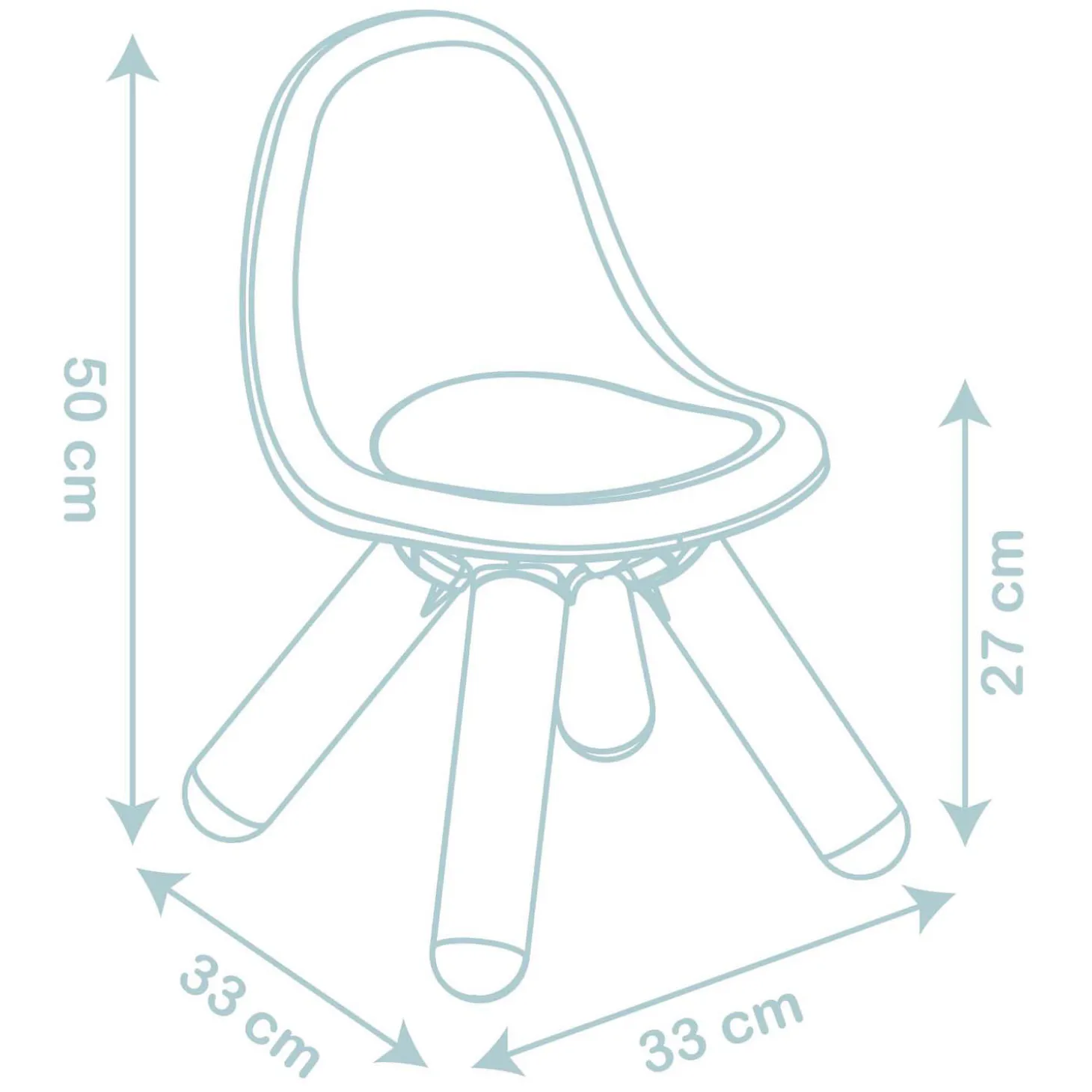Little Smoby Blauwe Kinderstoel