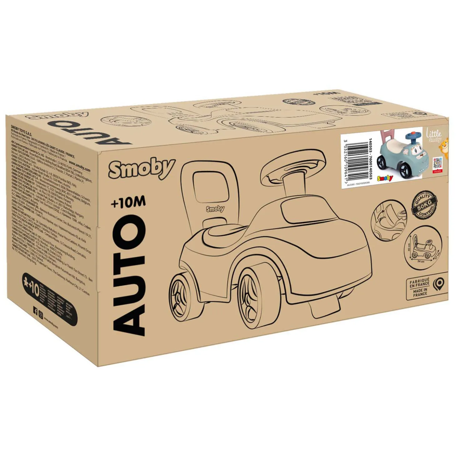 Little Smoby Loopauto Pastel Blauw