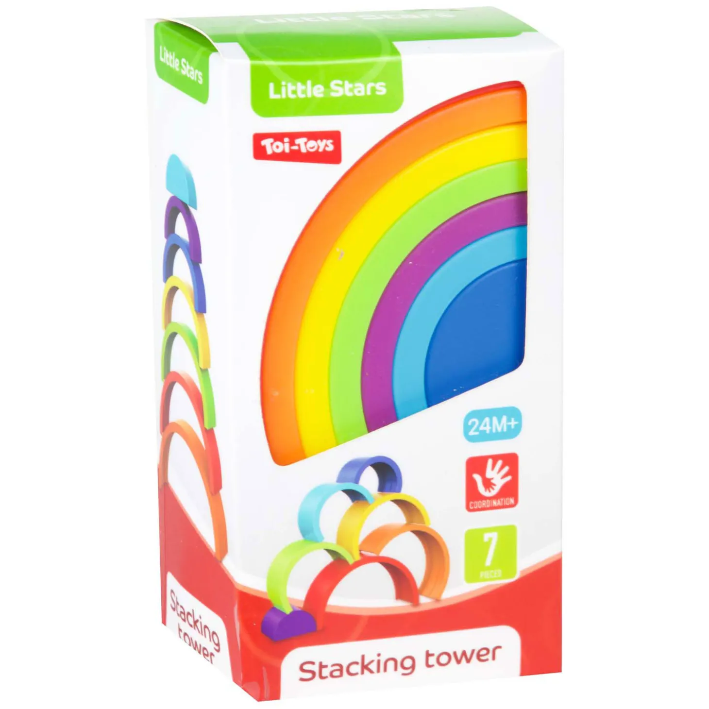 Little Stars Baby Stapeltoren Regenboog, 7dlg.