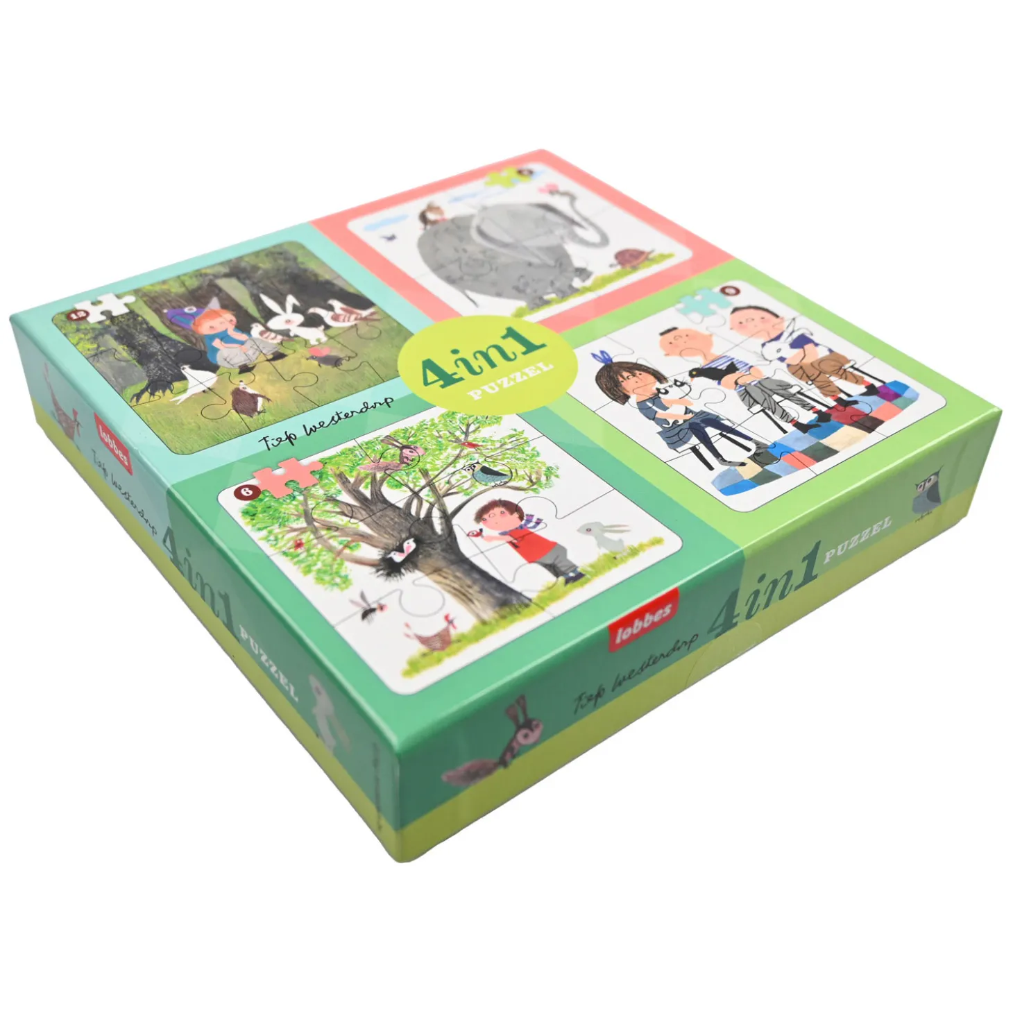 Lobbes Dieren van Fiep 4in1 Puzzel
