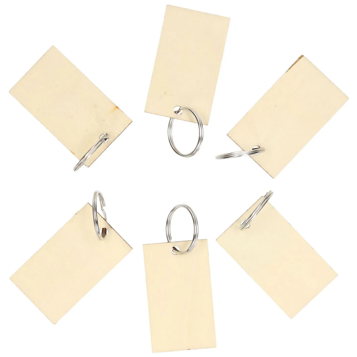 Lobbes Houten Sleutelhangers, 6st.