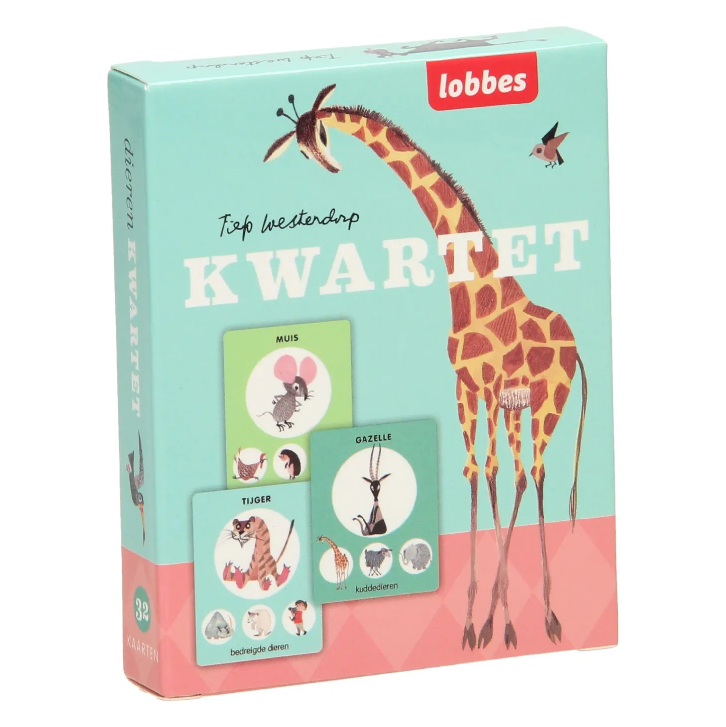 Lobbes Kwartetspel Dieren van Fiep Westendorp