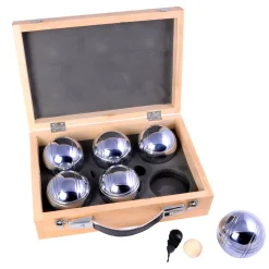 Luxe Jeu de Boules Set in Houten Kist