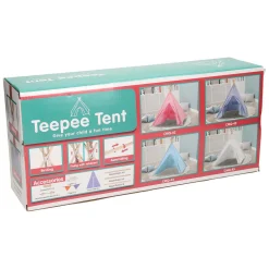 Luxe Tipi Tent Blauw met Lichtjes, 128cm