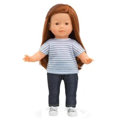 Ma Corolle Gestreept T-shirt Blauw, 36cm