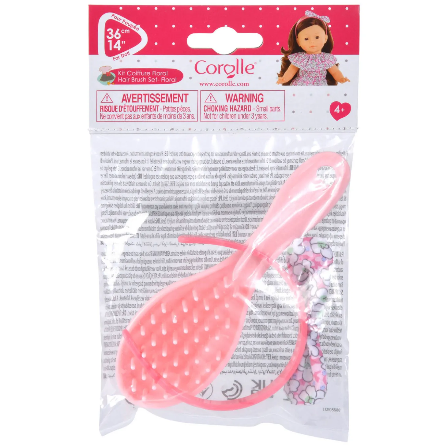 Ma Corolle Haarband Bloem met Haarborstel, 2dlg.