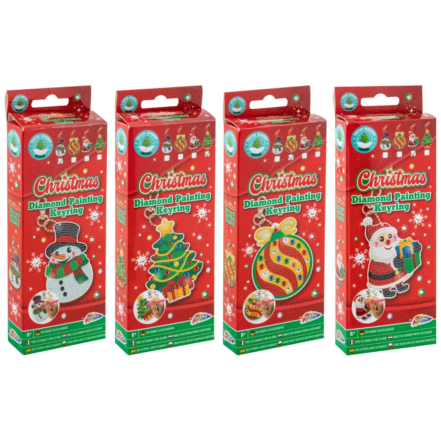 Maak je eigen Diamond Painting Sleutelhanger Kerst