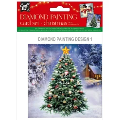 Maak je eigen Kerstkaarten Diamond Painting, 2st.