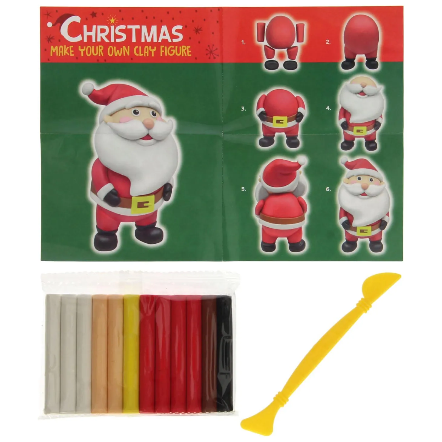 Maak je eigen Kleifiguur Kerst - 90gr. Klei
