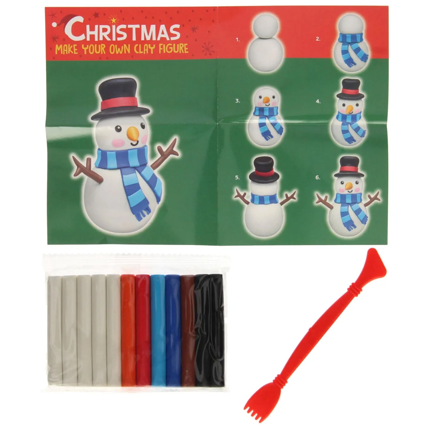 Maak je eigen Kleifiguur Kerst - 90gr. Klei