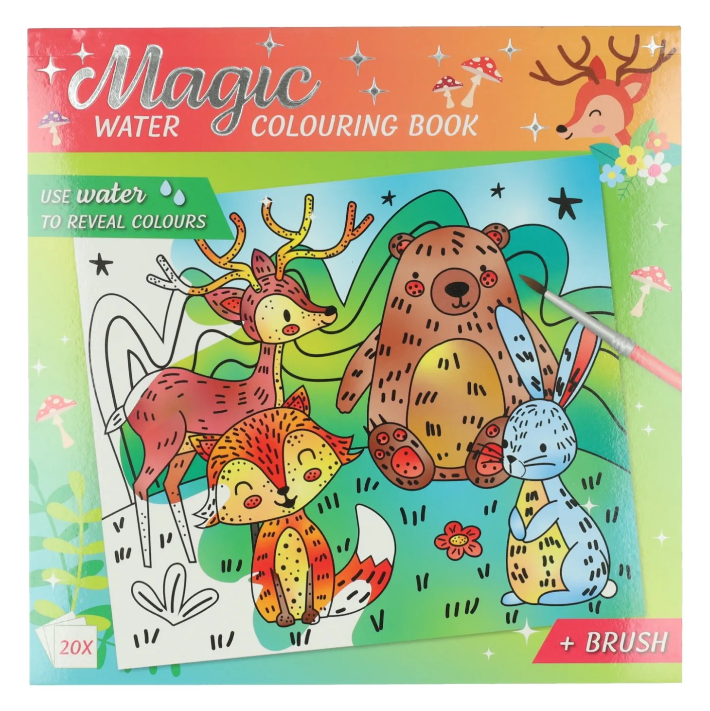 Magische Waterverfkleurblok Bosdieren