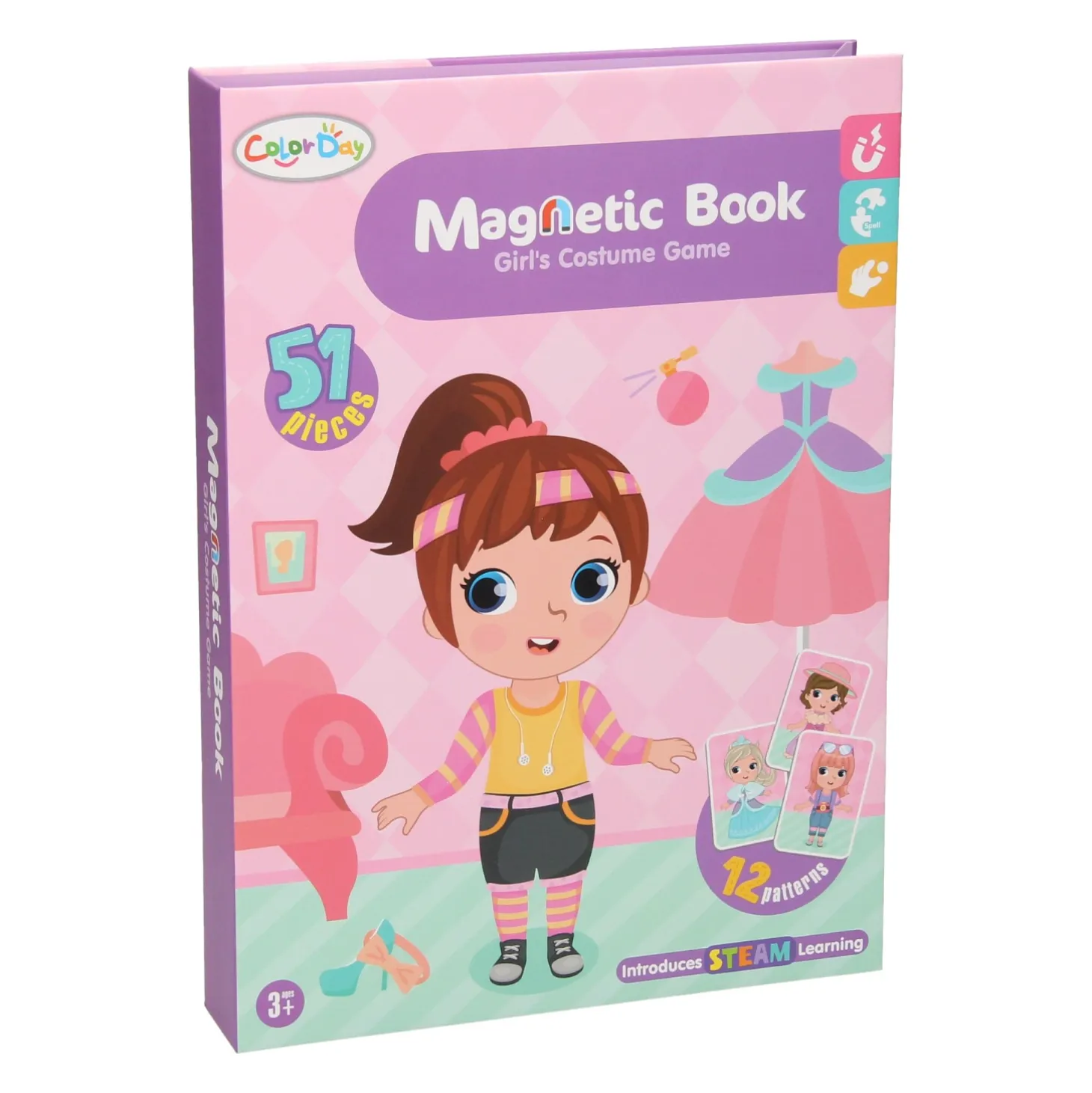 Magnetisch Boek - Outfits Meisje, 51dlg.